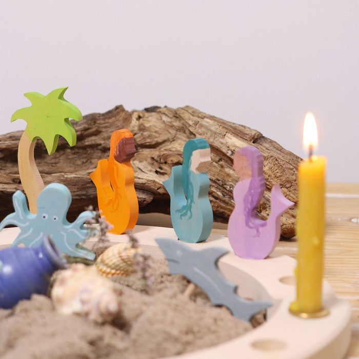 Wooden Toys Grimm's Mermaid Candle Holder Decoration
