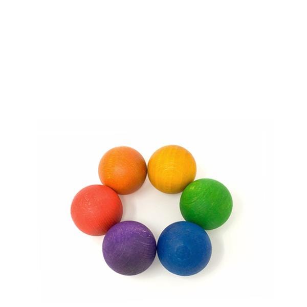 Wooden Toys Grapat Balls Coloured 6 Pieces