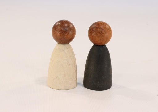 Grapat Adult Nins in Dark Wood 2 Pieces - Loose Parts Play - Toypark