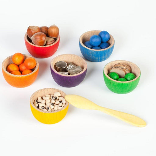 Grapat Coloured Bowls & Marbles - Loose Parts Play - Toypark
