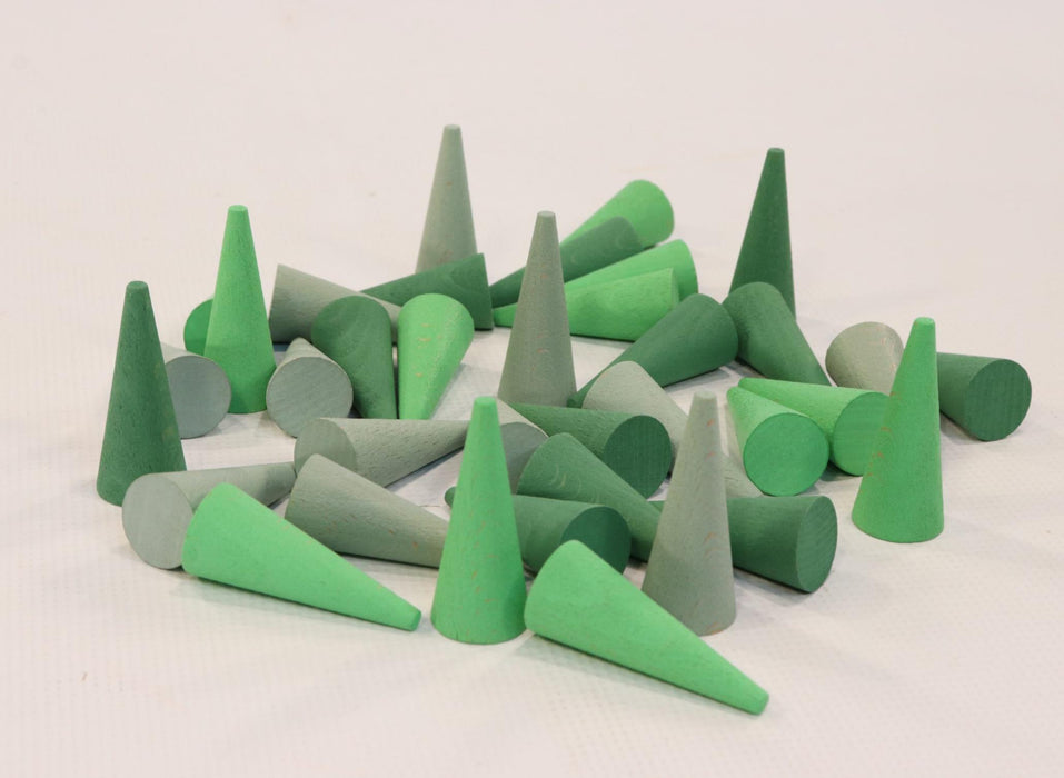 Wooden Toys Grapat Mandala Green Cones 36 Pieces 8436580870887