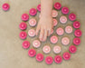 Wooden Toys Grapat Mandala Pink Flowers 36 Pieces