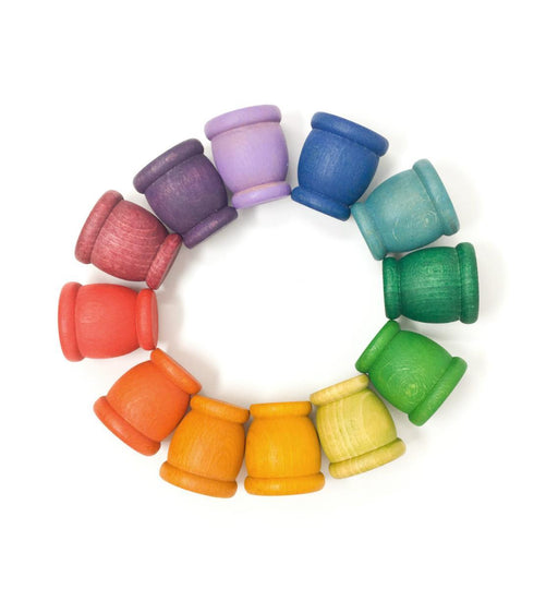 Grapat Mates Rainbow 12 Pieces - Loose Parts Play - Toypark