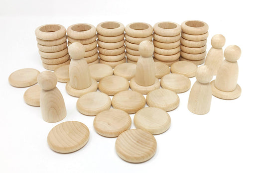 Grapat Nins Rings & Coins Natural - Loose Parts Play - Toypark