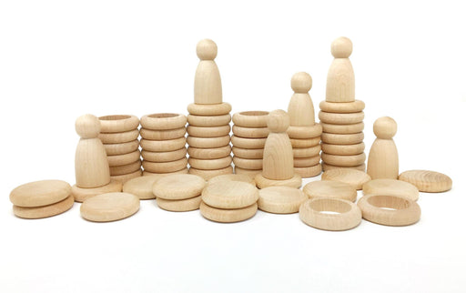 Grapat Nins Rings & Coins Natural - Loose Parts - Toypark