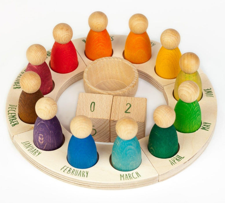 Wooden Toys Grapat Perpetual Calendar with Nins