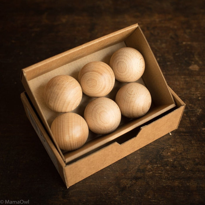 Wooden Toys Grapat 6 Big Natural Balls
