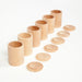 Wooden Toys Grapat 6 Natural Cups With Cover