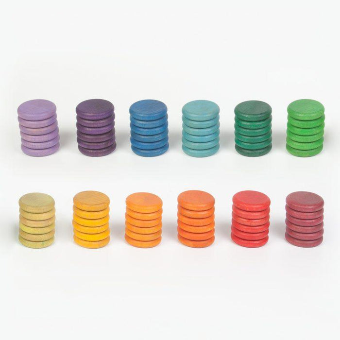 Wooden Toys Grapat 72 Coins (12 Colours)