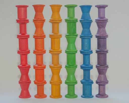 Grapat Coloured Spools 36 Pieces - Loose Parts - Toypark