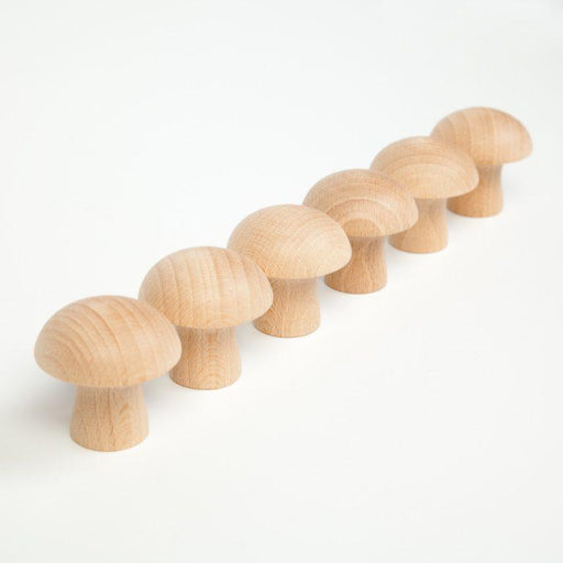 Wooden Toys Grapat Mushroom Natural, 6 pieces