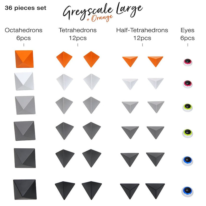 Pieces Set Trido Greyscale+Orange Large 6943478034303