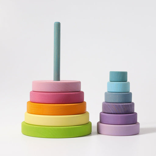Grimm's Conical Tower Pastel - Stacking Toy - Toypark