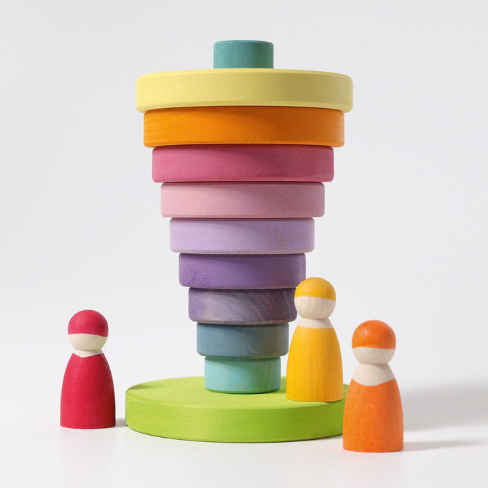 Wooden Building Blocks Grimm’s Conical Tower Pastel