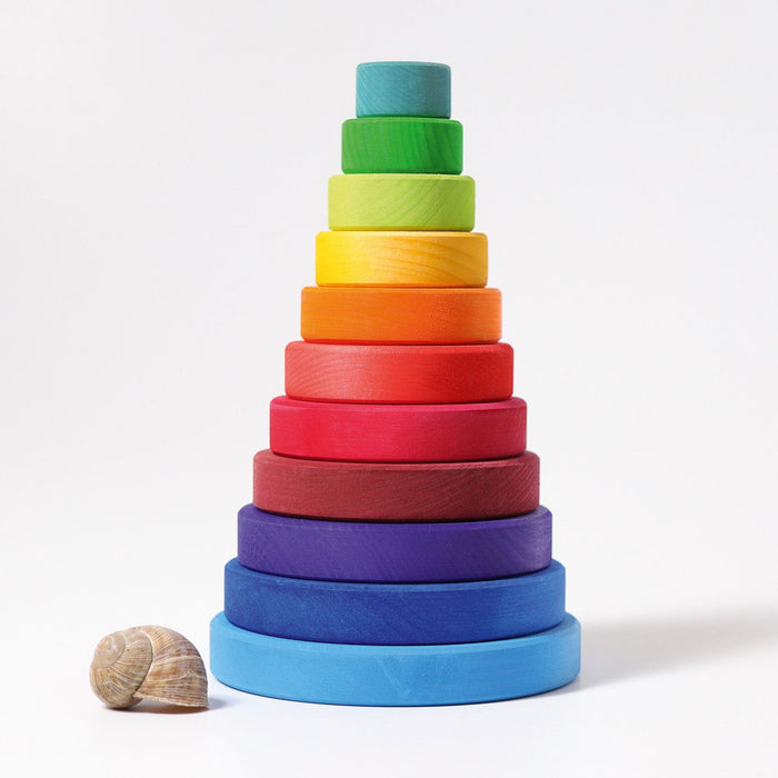 Wooden Building Blocks Grimm’s Conical Tower Rainbow