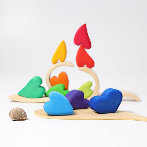 Grimm's Hearts Rainbow - Loose Parts Play - Toypark