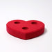 Wooden Toys Grimm's Large Heart Candle Holder - Red