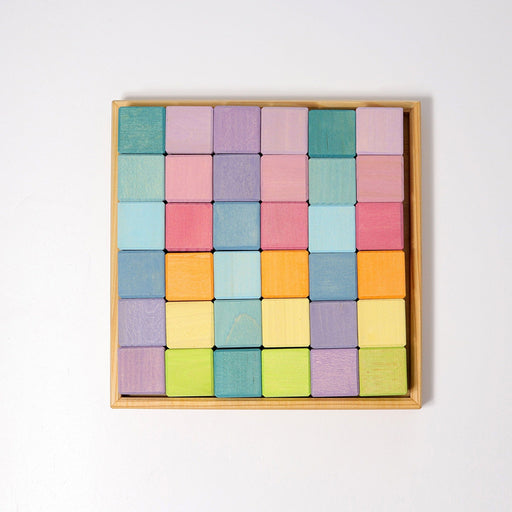 Grimm's Mosaic Pastel 36 pieces - Building Blocks - Toypark