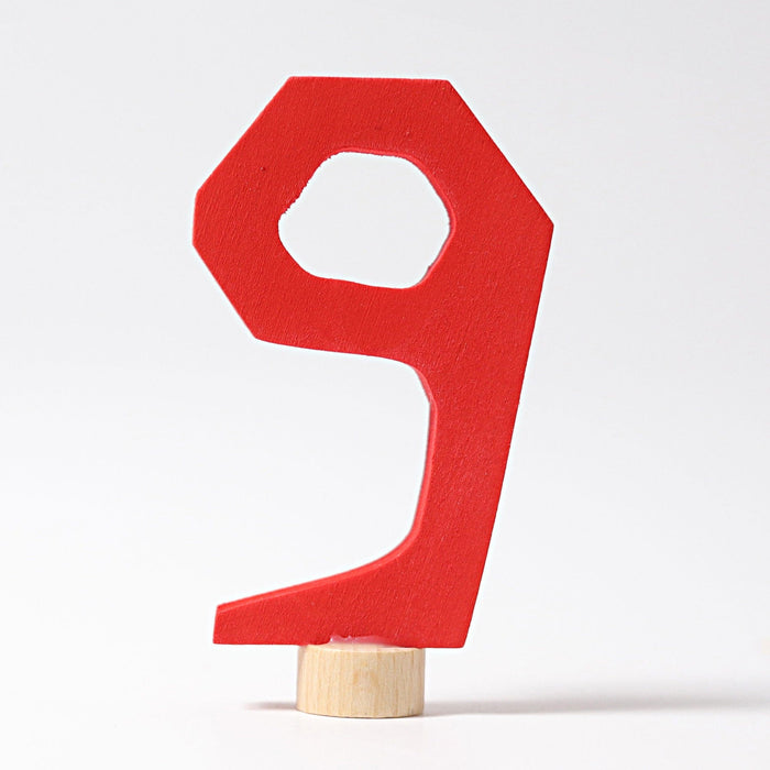 Wooden Toys Grimm's Number 9 Candle Holder Decoration Anthroposophical