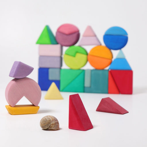Grimm's Triangle Square & Circle Geometric Shape Blocks - Building Blocks - Toypark