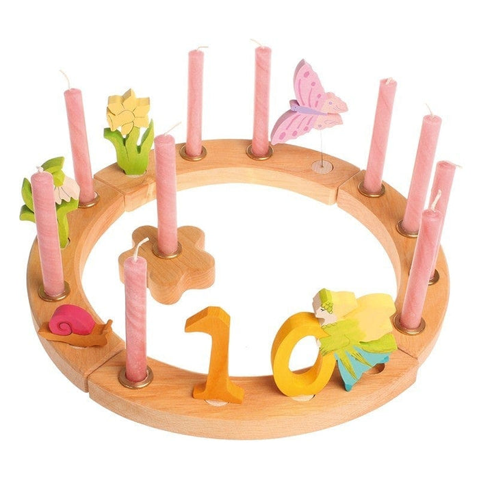 Wooden Toys Grimm’s Birthday Ring 16 Holes - Natural