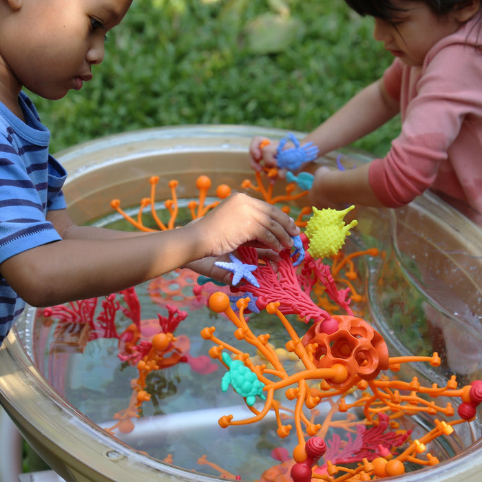 Building Blocks Guidecraft Coral System - 40 pc set 716243071003