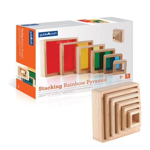 Guidecraft Stacking Rainbow Pyramid - Stacking Toys - Toypark