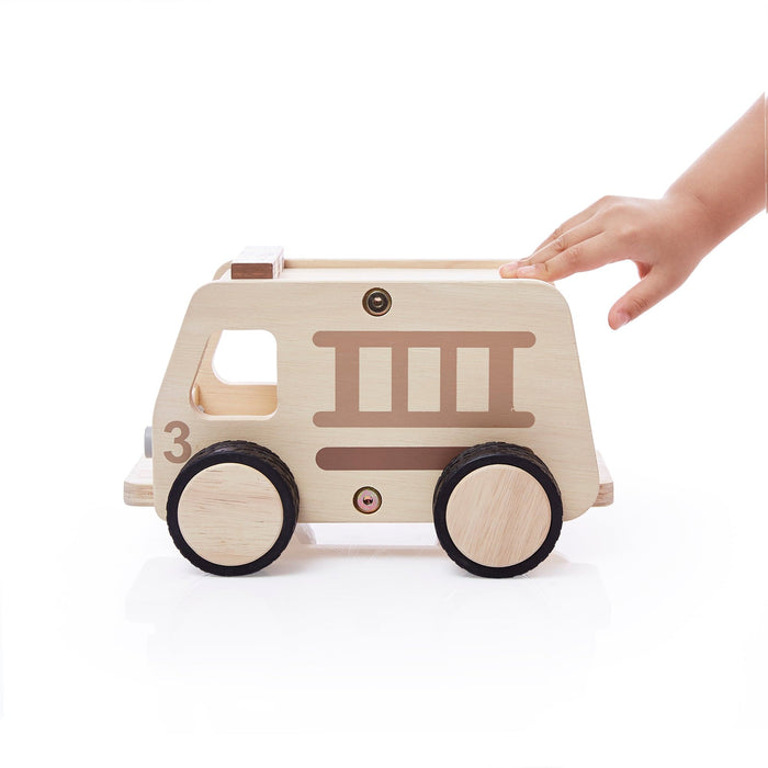 Toy Vehicle Guidecraft Wooden Fire Truck 716243067235