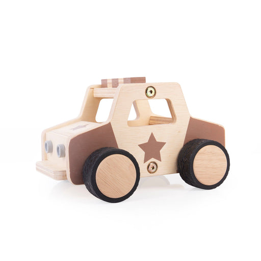 Toy Vehicle Guidecraft Wooden Police Car 716243067242