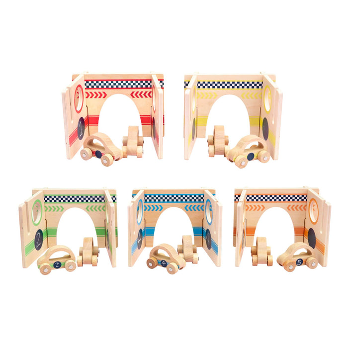 Wooden Building Blocks The Freckled Frog Happy Architect Raceway with Cars