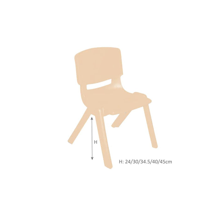 Kids Furniture VIVAIO Happy Resin Chairs - Almond Chair 40 cm