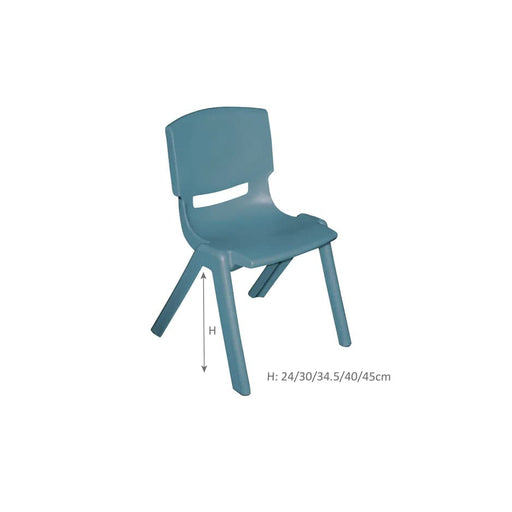 Kids Furniture VIVAIO Happy Resin Chairs - Slate Chair 24 cm