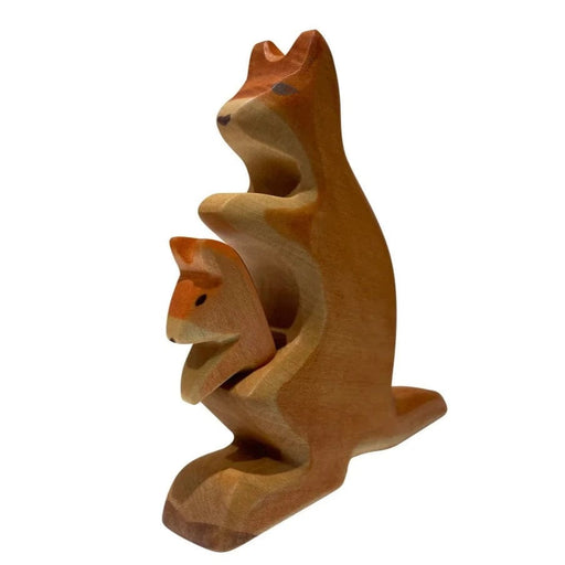 Animal Figurine HolzWald Kangaroo with Baby 4262389075284