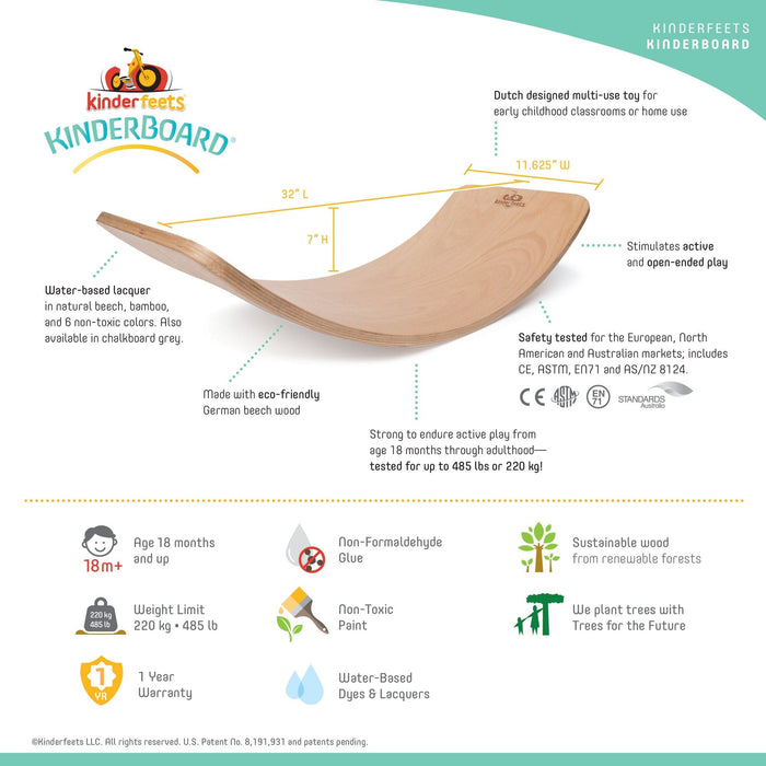 Balancing Board Kinderfeets Kinderboard Balance Board - Whitewash