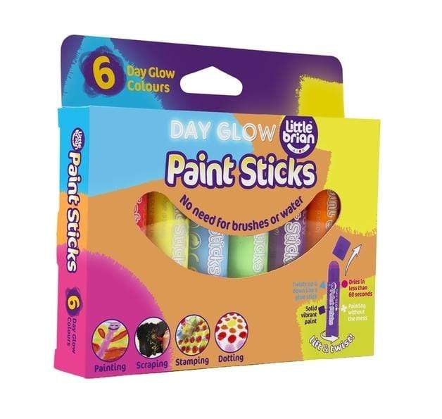Kids Art Little Brian Paint Sticks - Day Glow 6 pk 5051170611188