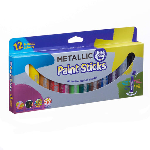 Kids Art Little Brian Paint Sticks - Metallic 12 pk