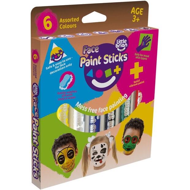 Kids Art Little Brian Face Paint Sticks Classic 6 pk 5051170618668