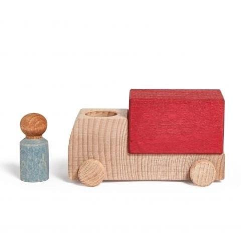Wooden Car Lubulona Red Truck 875886591351