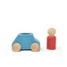 Lubulona Wooden Toys Lubulona Car Turquoise Sky Blue with Red Figure LL-121314