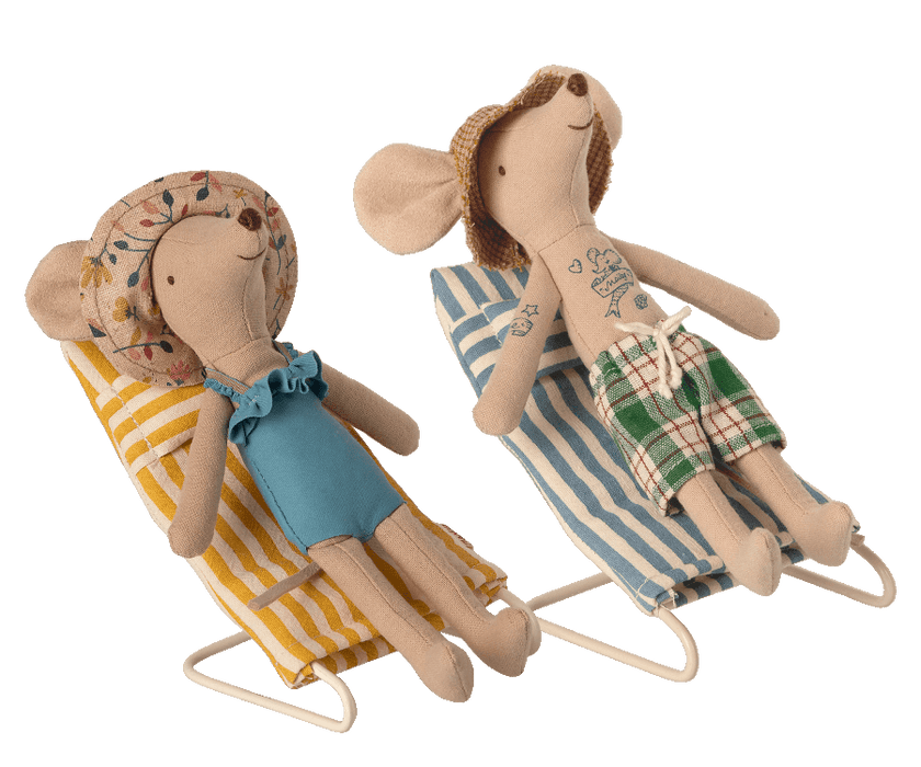 Dolls Toys Maileg Beach Chair Set Mouse
