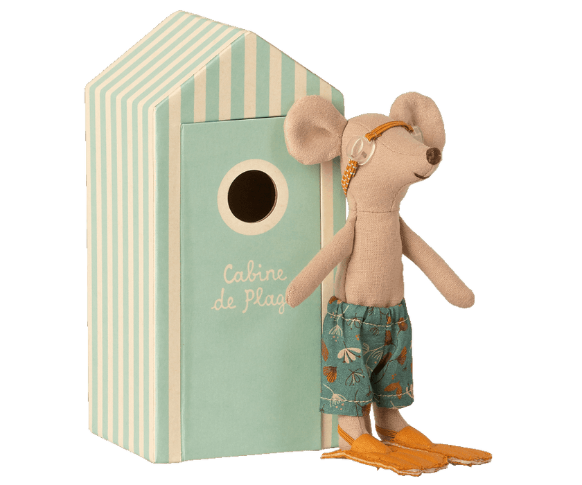 Dolls Toys Maileg Beach Mouse Big Brother in Cabin 5707304110132