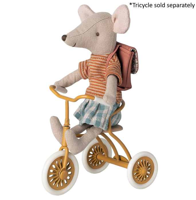 Doll Toys Maileg Mouse Tricycle Big Sister with Bag rose