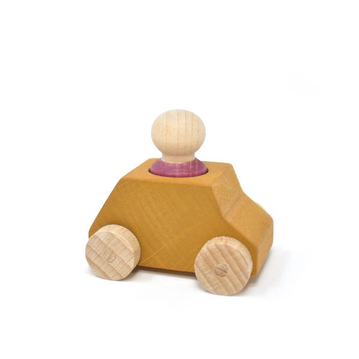 Lubulona Wooden Toys Lubulona Car Ochre With Plum Figure LL-121311