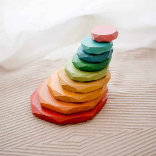 QToys Natural Color Stacking Stones - Stacking Toys - Toypark
