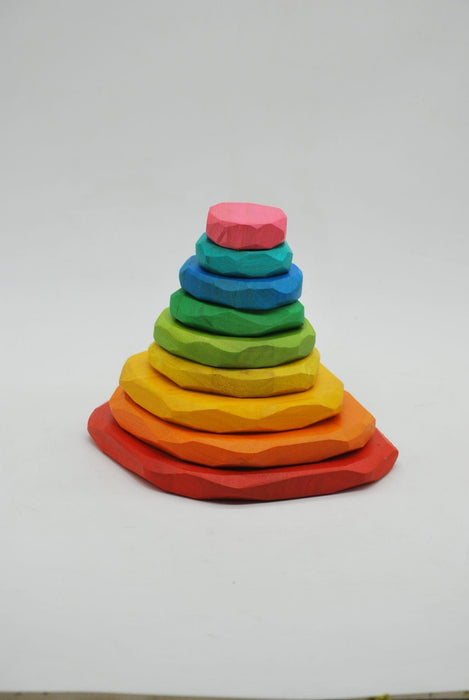 Wooden Toys QToys Natural Color Stacking Stones