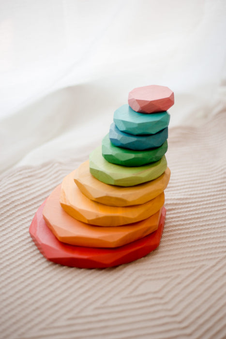 Wooden Toys QToys Natural Color Stacking Stones