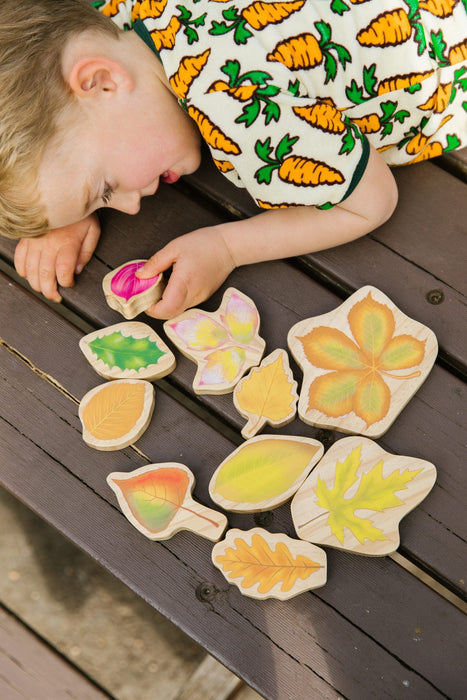 Wooden Puzzles The Freckled Frog Stacking Leaves