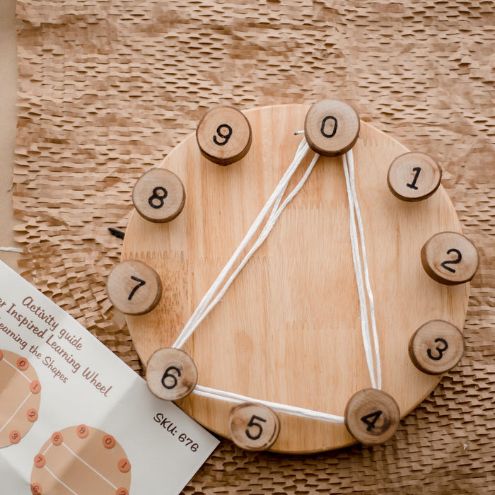 Wooden Puzzles QToys Steiner Inspired Maths Learning wheel