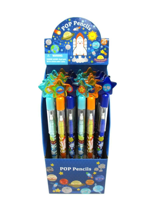 Tiny Mills Outer Space Rocket Multi Point Pencils - Art-Craft - Toypark