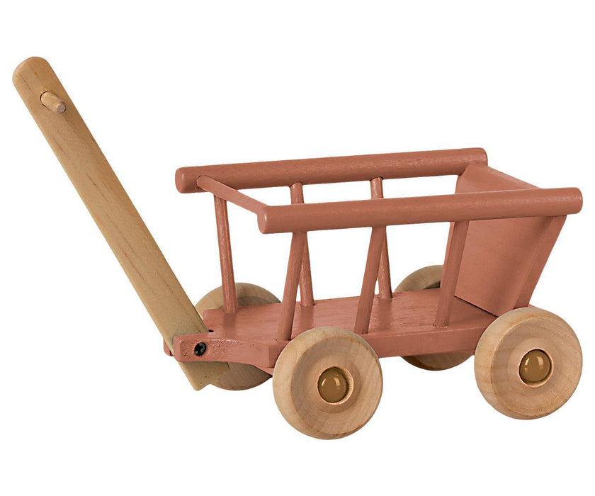 Toys Maileg Micro Wagon Dusty Rose 5707304112150
